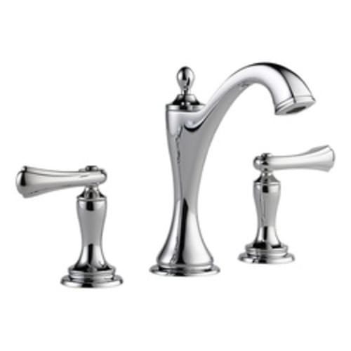 Brizo® 65385LF-PCLHP Charlotte® Widespread Lavatory Faucet, Commercial, 1.5 gpm Flow Rate, 5-5/8 in H Spout, 6 to 16 in Center, Polished Chrome, Pop-Up Drain, Import