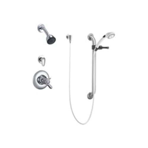 DELTA® T17TH335 TempAssure® 17T Universal Tub and Shower Trim, 2.5 gpm, Chrome Plated