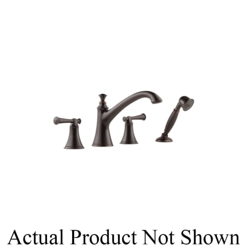 Brizo® T67405-RBLHP Roman Tub Trim, Baliza®, 18.5 gpm Flow Rate, 10 to 16 in Center, Venetian Bronze, 2 Handles, Function: Traditional, Domestic