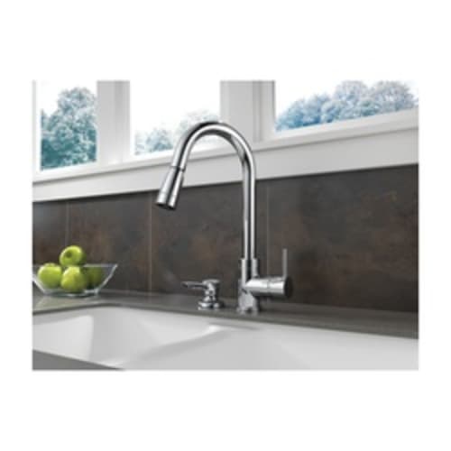 Peerless® P188104LF-SD Widespread Pull-Down Kitchen Faucet, Apex®, 2.2 gpm Flow Rate, Polished Chrome, 1 Handles, 3 Faucet Holes, Function: Traditional, Import