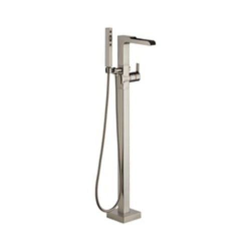 DELTA® T4768-SSFL Ara® Tub Filler, 2 gpm, Brilliance® Stainless Steel, 1 Handles, Hand Shower Yes/No: Yes, Domestic, Commercial