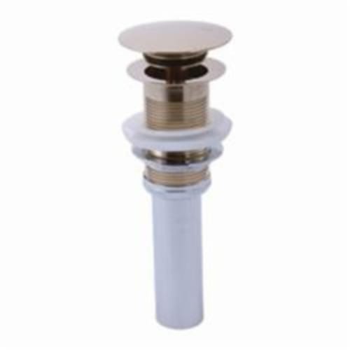 Brizo® RP72413PN Push Button Lavatory Drain Assembly Without Overflow Holes, Brass Drain, Polished Nickel, Import