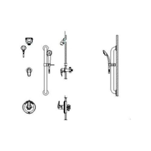 DELTA® T13H362-20 Universal Shower Valve Trim, MultiChoice®, 1.5 gpm, Chrome Plated, Domestic