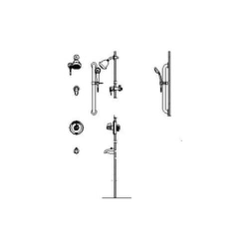 DELTA® T13H923 Monitor® 13 Universal Tub and Shower Trim, MultiChoice®, 2 gpm, Chrome Plated, Domestic