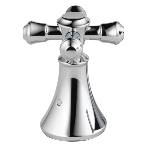 DELTA® H695 Cassidy Cross Handle, For Use With Model T11897-LHP Diverter Trim and Roman Tub Faucet, Brass, Polished Chrome, Import