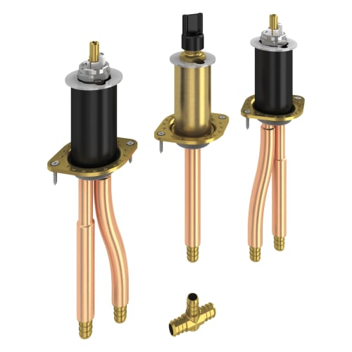 DELTA® R2707-PX Rough-In Valve, 1/2 in PEX Inlet, 60 psi, 18 gpm, Solid Fabricated Brass Body, Domestic