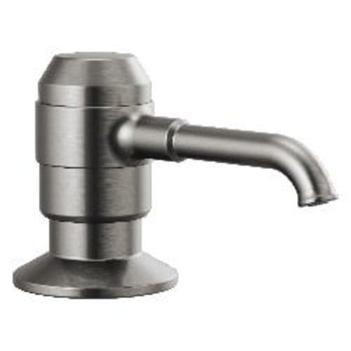 DELTA® RP100632KS Broderick™ Soap/Lotion Dispenser, 13 oz Capacity, 3.94 in OAL, Deck Mount, Metal, Import