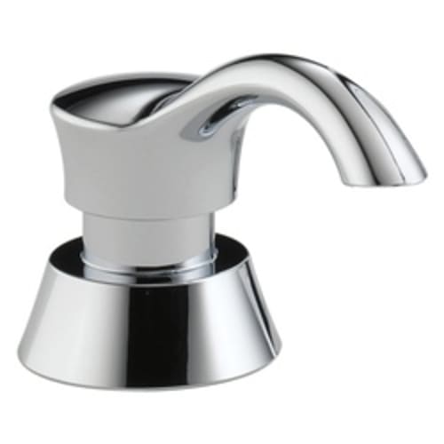 DELTA® RP50781 Pilar® Soap/Lotion Dispenser, Chrome Plated, 13 oz Bottle, Deck Mount, ABS