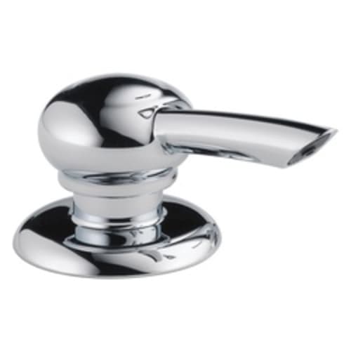 DELTA® RP50813 Leland® Soap/Lotion Dispenser, Chrome Plated, 13 oz Bottle, Deck Mount, Metal