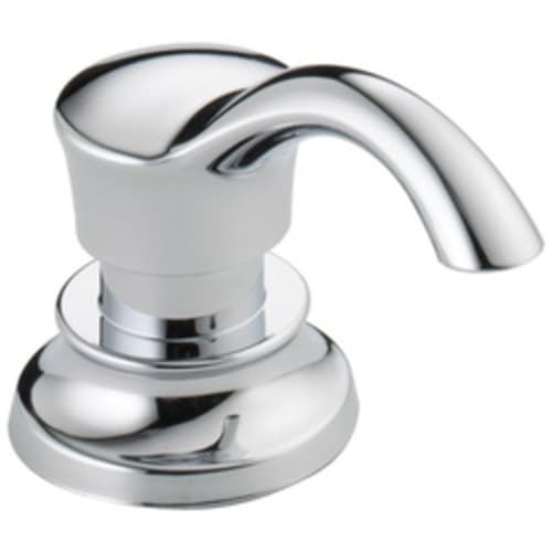 DELTA® RP71543 Cassidy™ Soap/Lotion Dispenser, 13 oz, Deck Mount, Brass, Chrome Plated