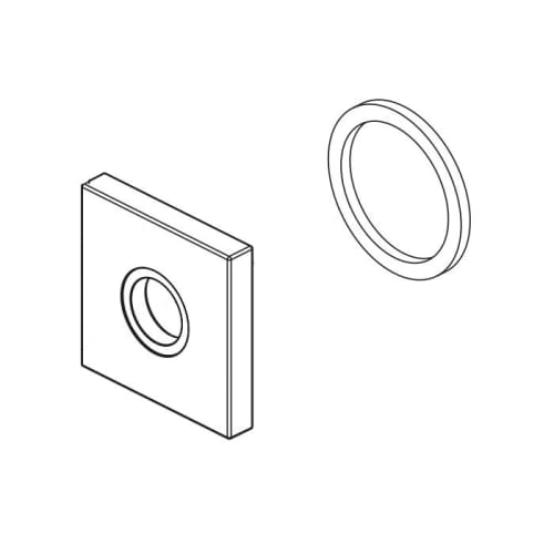 DELTA® RP75461BL Ara® Spout Flange and Gasket, For Use With Tresa® Ara® T3567LF and T3568LF 2-Handle Wall Mount Lavatory Faucet Trim, Matte Black, Import