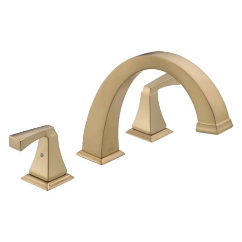 DELTA® T2751-CZ Roman Tub Trim, Dryden™, 2 gpm Flow Rate, 8 to 16 in Center, Champagne Bronze, 2 Handles, Function: Traditional, Import