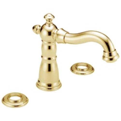 DELTA® T2755-PBLHP Roman Tub Trim, Victorian®, 18 gpm Flow Rate, 8 to 16 in Center, Polished Brass, Function: Traditional, Domestic