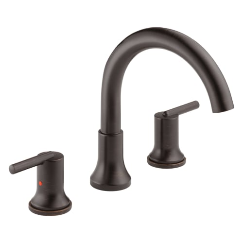 DELTA® T2759-RB Roman Tub Trim, Trinsic®, 1.75 gpm Flow Rate, 8 to 16 in Center, Venetian Bronze, 2 Handles, Function: Traditional, Domestic