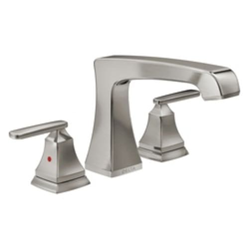 DELTA® T2764-SS Roman Tub Trim, Ashlyn®, 2 gpm, 8 to 16 in Center, Stainless Steel, 2 Handles, Hand Shower Yes/No: No