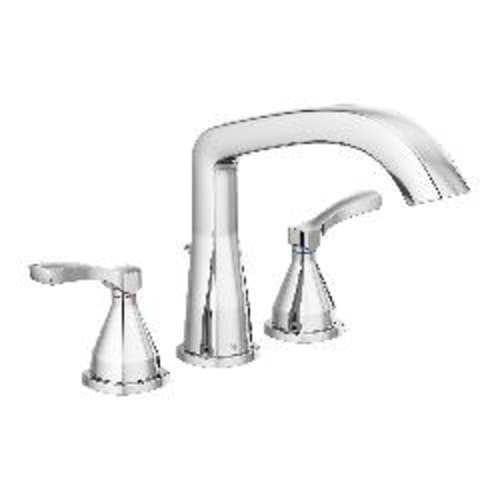 DELTA® T2776 Roman Tub Trim, Stryke™, 8 to 16 in Center, Polished Chrome, 2 Handles, Function: Traditional, Domestic