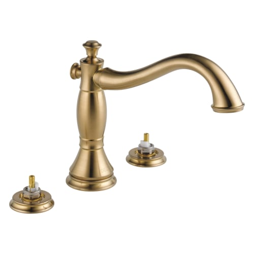 DELTA® T2797-CZLHP Roman Tub Trim, Cassidy™, 2 gpm Flow Rate, 8 to 16 in Center, Champagne Bronze, Function: Traditional, Import
