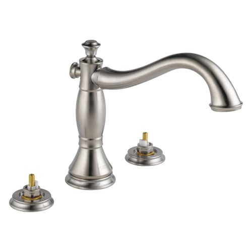 DELTA® T2797-SSLHP Roman Tub Trim, Cassidy™, 2 gpm Flow Rate, 8 to 16 in Center, Stainless Steel, Function: Traditional, Import