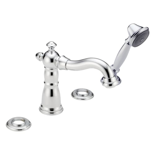 DELTA® T4755-LHP Roman Tub Trim, Victorian®, 1.75 gpm, 8 to 16 in Center, Polished Chrome, Traditional, Domestic