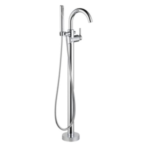 DELTA® T4759-FL Contemporary Tub Filler Trim, Trinsic®/Compel®, 1.75 gpm, Chrome Plated, 1 Handles, Hand Shower Yes/No: Yes, Domestic, Commercial