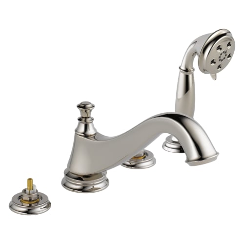 DELTA® T4795-PNLHP Cassidy™ Roman Tub Trim, 1.75 gpm Flow Rate, 10 to 16 in Center, Brilliance® Polished Nickel, Function: Traditional, Import