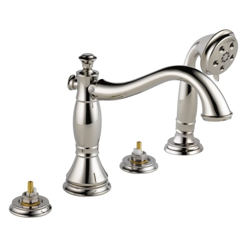 DELTA® T4797-PNLHP Cassidy™ Roman Tub Trim, Residential, 8 to 16 in Center, Polished Nickel, Function: Traditional, Import