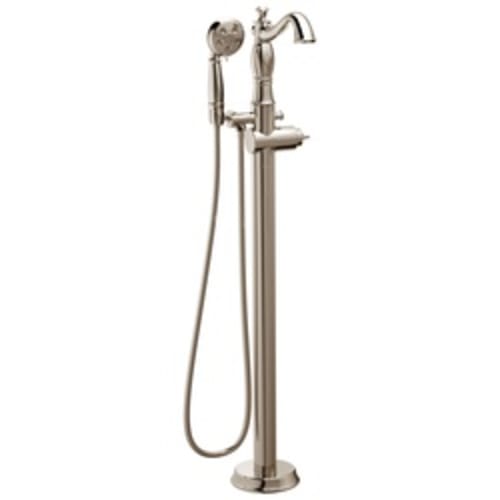 DELTA® T4797-PNFL-LHP Traditional Tub Filler Trim, Cassidy™, 1.75, Brilliance® Polished Nickel, Hand Shower Yes/No: Yes, Domestic