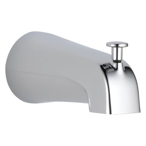 DELTA® U1075-PK Pull-Up Diverter Tub Spout, 5-3/8 in L x 3-3/16 in H, For Use With Tub and Shower Faucet, Metal, Polished Chrome, Import