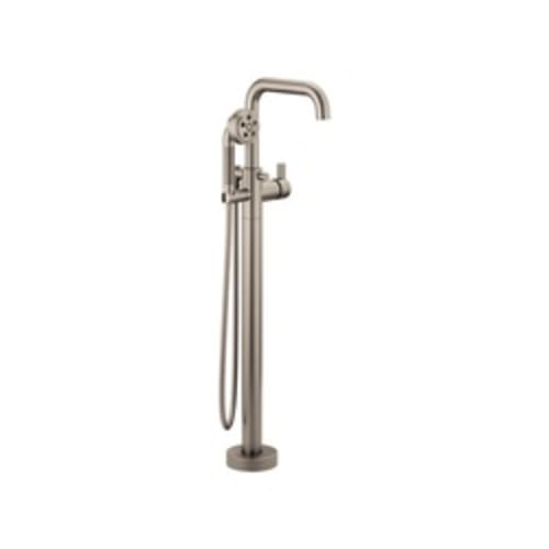 Brizo® T70135-NKLHP Free Standing Tub Filler, Litze™, 2 gpm, Luxe Nickel, Hand Shower Yes/No: Yes, Domestic