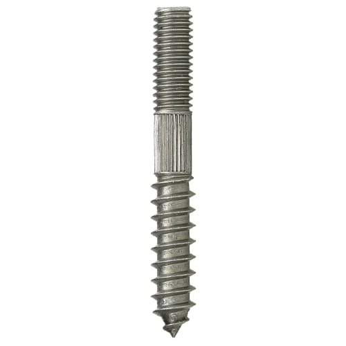 Dottie® HB38 Heavy Duty Hanger Bolt, 3/8 in, 3 in OAL, Steel, Zinc Plated, Lag/Machine Screw Thread