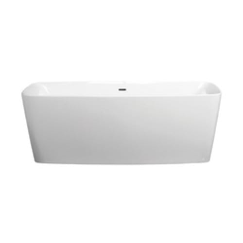 DXV D12536014.415 LYNDON® Bathtub, Soaking Hydrotherapy, 66-3/4 in L x 33-5/16 in W, Center Drain, Canvas White