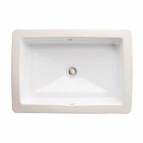 DXV D20050000.415 POP® Bathroom Sink With Front Overflow, Rectangle, 7-1/2 in H x 20-7/8 in W x 14-5/8 in D, Undercounter Mount, Vitreous China, Canvas White