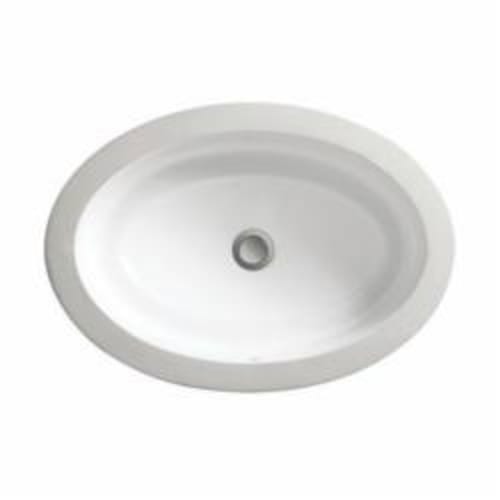 DXV D20145000.415 POP® Bathroom Sink With Front Overflow, Oval, 7-1/2 in H x 23-5/8 in W x 16-5/8 in D, Undercounter Mount, Vitreous China, Canvas White