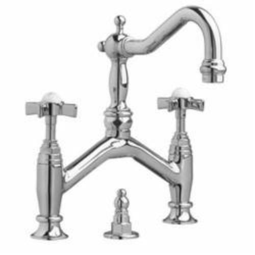 DXV D3510725C.100 LANDFAIR® Bridge Lavatory Faucet, 1.2 gpm, 7-5/16 in H Spout, 2 Handles, Speed Connect® Drain, Polished Chrome