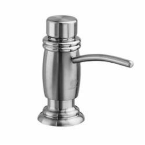 DXV D35402720.355 Traditional Accents Soap Dispenser, Ultra Steel, 19 oz, Deck Mount, Brass