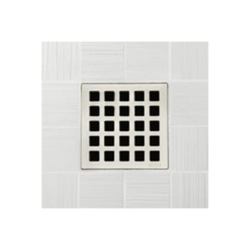 Ebbe America E4803-BN Quadra Unique Grate, Square Pattern, 4 sq-in, 304 Stainless Steel