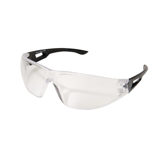 EDGE® AB111 Kirova Non-Polarized Safety Glasses, Anti-Fog/Anti-Scratch, Clear Lens, Wrap Around Frame, Black, Nylon Frame, Polycarbonate Lens, ANSI/ISEA Z87.1+2015, MCEPS GL-PD 10-12
