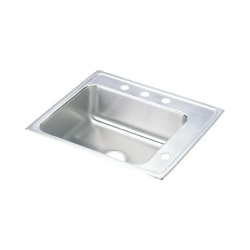 Elkay® DRKR2220R4 Lustertone Classroom Sink, Rectangular, 19-1/2 in W x 7-1/2 in D x 22 in H, Top Mount, Stainless Steel, Lustertone, Domestic