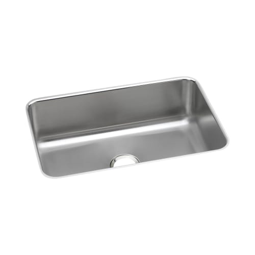 Elkay® DXUH2416 Kitchen Sink, Dayton®, Rectangular, 24 in L x 16 in W x 8 in D Bowl, 26-1/2 in L x 18-1/2 in W x 8 in H, Under Mount, 18 ga 304 Stainless Steel, Radiant Satin