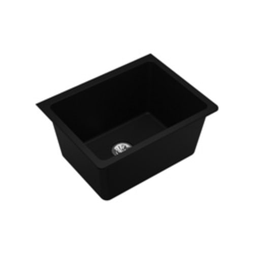 Elkay® ELGU251912PDBK0 Transitional Laundry Sink, Quartz Classic®, 25 in W x 18.5 in D x 13.192 in H, Under Mount, Quartz, Black, Import