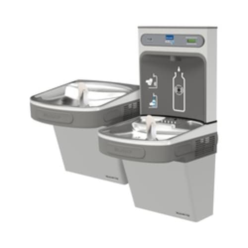 Elkay® EZSTLG8WSLK EZH2O® Non-Filtered Bottle Filling Station and Bi-Level Cooler, 1.1 gpm, Sensor Operation, Refrigerated Chilling, Domestic