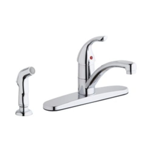 Elkay® LK1001CR Everyday Kitchen Faucet, 1.5 gpm, 4 Faucet Holes, Chrome Plated, 1 Handle, Import