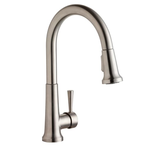 Elkay® LK6000LS Kitchen Faucet, Everyday, 1.5 gpm Flow Rate, Lustrous Steel, 1 Handle, 1 Faucet Hole, Function: Traditional, Import