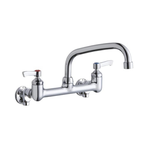 Elkay® LK940AT08L2H Food Service Faucet, 1.5 gpm, 8 in Center, 2 Handles, Chrome Plated, Import