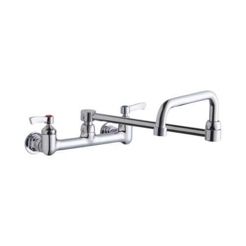 Elkay® LK940DS20L2H Food Service Faucet, 1.5 gpm, 8 in Center, 2 Handles, Chrome Plated, Import