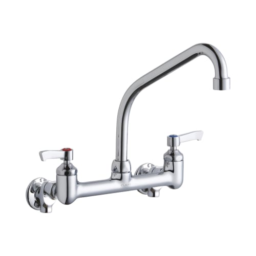 Elkay® LK940HA08L2S Pursuit™ Traditional Foodservice Faucet, 2.2 gpm, 8 in Center, 2 Handles, Chrome Plated, Import, Commercial