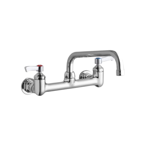 Elkay® LK940TS08L2H Food Service Faucet, 1.5 gpm, 8 in Center, 2 Handles, Chrome Plated, Import