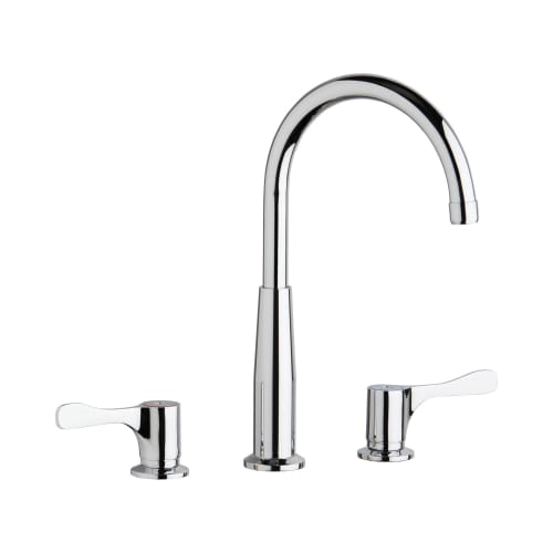 Elkay® LKD232SBH5C Food Service Kitchen Faucet, 1.5 gpm, 8 in Center, 2 Handles, Chrome Plated, Import