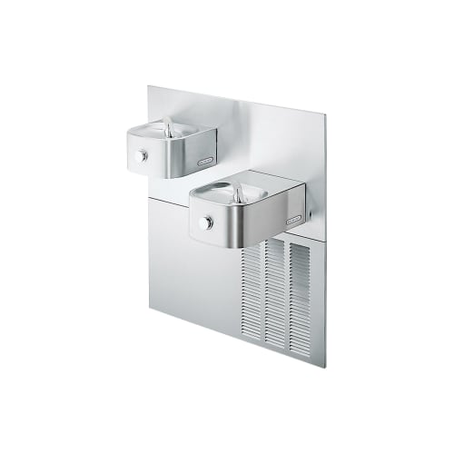 Elkay® LNTE8K Soft Sides™ Filtered Bi-Level Drinking Fountain, Push Button Operation, Refrigerated Chilling, Domestic