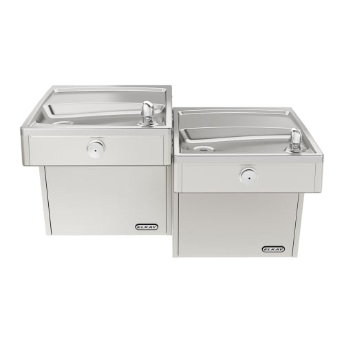 Elkay® LVRCTL8SC Filtered Barrier Free Bi-Level Cooler, Push Button Operation, Refrigerated Chilling, 3/8 in OD Tubing Connection, Domestic